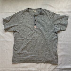 Filson Outfitter Short Sleeve Henley Shirt Grey Mens XXL Heavyweight Workwear
